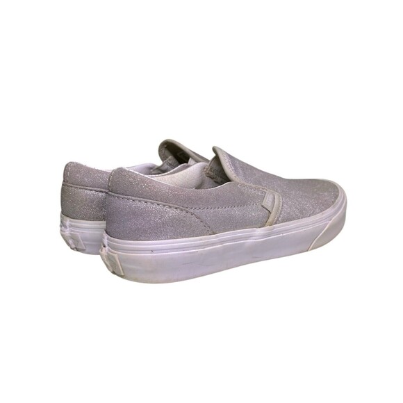Vans Classic Slip On Silver Shoes With Box Kids Size 3.5 - Picture 5 of 16